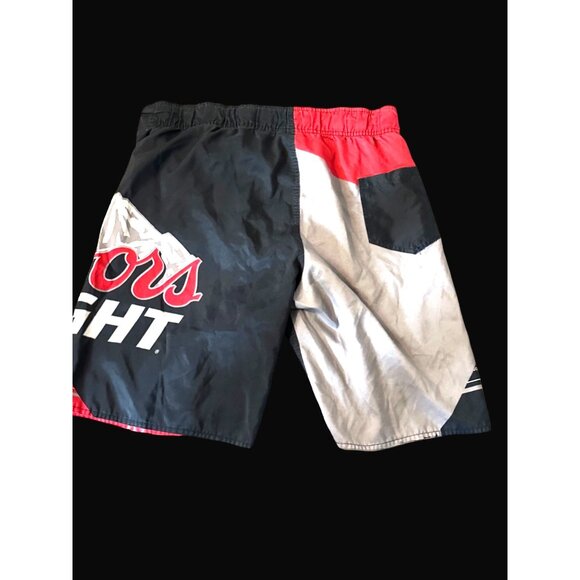Coors Light Men's Board Shorts Sz Large colorblock red black - Picture 2 of 16